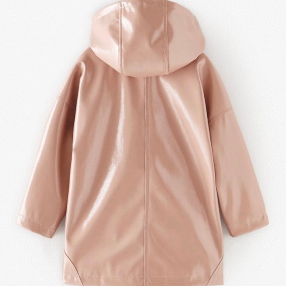 NWT ZARA Rubberized Raincoat - Picture 3 of 6